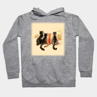 Cats family window view Hoodie